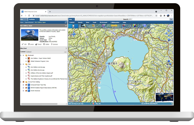 laptop using WES with a portfolio opened