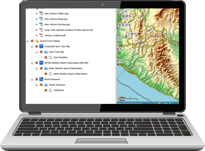 laptop displaying WES tree-control UI