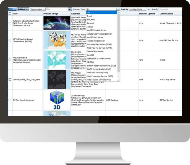 monitor displaying WES Publisher